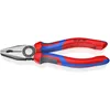 Image de Knipex Pinces universelles, 180 mm, avec tranchants pour fils doux (Cuivre) et durs (Fil d'acier), saisit les matériaux plats et ronds, 03 02 180