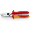 Image de Knipex Coupe-câbles à double tranchants chromée isolées par gaines bi-matière, certifiées VDE 200 mm, 95 16 200