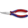 Image de Knipex 35 82 145 pour lélectronique et la mécanique de précision Pince plate à becs ronds coudée à 45° Acier à outils 145 mm