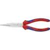 Image de Knipex 38 15 200 pour lélectronique et la mécanique de précision Pince plate à becs ronds droite Acier électrique Vanadium 200 mm