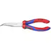 Image de Knipex 38 25 200 pour lélectronique et la mécanique de précision Pince plate à becs ronds coudée à 40° Acier électrique Vanadium 200 mm