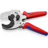 Image de Knipex Coupe-tubes pour tubes multicouche et tubes en plastique chromée avec poignées multimatières 210 mm, 90 25 40