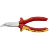 Image de Knipex 25 26 160 VDE Pince plate à becs ronds coudée à 40° Acier magnétique Chrome-Vanadium 160 mm