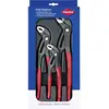 Image de Jeu de pinces multiprises Knipex 00 20 09 V02 3 pièces pour latelier Réglage par pression sur un bouton, effet auto-serrant, Réglage fin