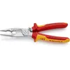 Image de Knipex Pince pour installations électriques, 1000V, ressort d'ouverture, pour couper les câbles, dénuder, sertir les embouts, saisir, plier, 13 96 200