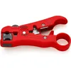 Image de Knipex Outil de dénudage pour câbles coaxiaux et de données, 125 mm, RG 59, RG 6, RG 7, RG 11, lame intégrée, pince à dénuder, 16 60 06 SB