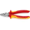 Image de KNIPEX Pince à sertir pour embouts de câble sur carte LS isolées par gaines bi-matière, certifiées VDE 180 mm, 97 78 180 SB