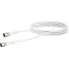 Image de Schwaiger antenne, SAT Câble de raccordement [1x F à raccord rapide - 1x F à raccord rapide] 3.00 m 10 dB quadruple blindage blanc