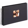 Image de walther design Album Photo Noir 23 x 17 cm Album Spirale avec découpe de Couverture, Fun SA-109-B