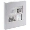 Image de Walther Design Album Photo Gris 28 x 30,5 cm Album bébé avec découpe et gaufrage de la Couverture, Baby Little Foot UK-172