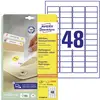 Image de Avery-Zweckform L4736REV-25 45.7 x 21.2 mm papier blanc 1440 pc(s) décollable Etiquette universelles encre, laser, copie 30 feuille DIN A4