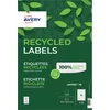 Image de AVERY - 100 Étiquettes Autocollantes Blanches Personnalisables - 100% Recyclées - Format 199,6 x 289,1 mm - Impression Laser et Jet d'Encre