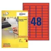 Image de Avery L6038-20 960 étiquettes amovibles rouges 45,7 × 21,2 mm Jet d'encre | 960 étiquettes amovibles rouges, 45,7 × 21,2 mm, Jet d'encre, pour classement et organisation