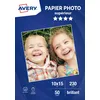 Image de AVERY - 50 feuilles de papier photo 230 g/m² brillant qualité supérieure, Blanc, Format 10 x 15 cm, Impression jet d'encre (Lot de 2)