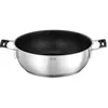 Image de RÖSLE Poêle de Service SILENCE PRO - Poêle Revêtement Anti-adhésif - Manche Silicone, Acier Inoxydable 18/10 - Compatible Induction, Passe au Lave-vaisselle, 28 cm, Argenté/Noir.
