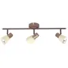 Image de Brilliant 35816/56 Barre 3 Lampes Métal/Verre Marron 60 x 19 x 19 cm