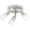 Image de BRILLIANT lampe Sofia spot cocarde triple fer/chrome/blanc | 3x D45, E14, 40W, adaptées aux lampes à suspension (non incluses) | Échelle A ++ à E | Têtes pivotantes