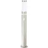 Image de Lampadaire extérieur avec détecteur de mouvements Brilliant G46799/82 Bole Ampoule à économie dénergie, LED E27, LED intégrée 60.84 W acier inoxydable