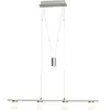 Image de Brilliant Betsy Suspension LED, 4 ampoules, hauteur réGlable, 4 x 4,5 W LED intéGré, 4 x 360 Lumen, 3000 K blanc chaud, métal/verre, fer/Blanc 9 x 90 x 150 cm, G93547/13