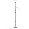 Image de BRILLIANT lampe Spari LED bras de lecture surligneur argent/blanc | 1x LED-A60, E27, illuminateur LED 9.5W inclus, (806lm, 2700K) | Échelle A ++ à E | Avec interrupteur à cordon