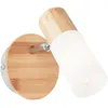 Image de BRILLIANT lampe Babsan applique murale bois clair/blanc | 1x C35, E14, 3,5W, adapté aux lampes à bougie (non incluses) | Échelle A ++ à E | Tête pivotante