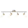 Image de BRILLIANT lampe Babsan spot tube 4 fl. Bois clair/blanc | 4x C35, E14, 3,5W, adapté aux lampes à bougie (non incluses) | Échelle A ++ à E | Têtes pivotantes/bras rotatifs