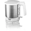 Image de Cloer 4721 Bouilloire Elèctronique, Protection contre la surchauffe et la marche à vide, 1 litre, 2000 W, boîtier en acier inoxydable mat avec des éléments blancs