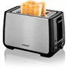 Image de Cloer 3569 Grille-pain pour 2 tranches de toast XXL Américan, Touche Réchauffer, Touche Côntroler, Touche Décongélation, 1000 W, Boîtier en matière de acier inoxydable brossé