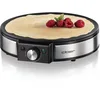 Image de Cloer 6630 Crêpière pour crêpes sucrées ou salées d'un diamètre de 30 cm, 1200 W, revêtement antiadhésif, avec épandeur de pâte et tourne-crêpes, noir