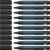 Image de Schneider Maxx 130 Marqueurs permanents (Épaisseur de trait: 1-3 mm, rechargeables) Lot de 10, Noir
