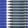 Image de Schneider Maxx 130 Marqueurs permanents (Épaisseur de trait: 1-3 mm, rechargeables) Lot de 10, Bleu