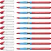 Image de Schneider Slider Basic (Stylos à bille, pointe moyenne (M)) Lot de 10 Stylos, Encre rouge