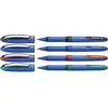 Image de Schneider One Hybrid C (Stylos roller à encre liquide) Lot de 4, Noir/Rouge/Bleu/Vert