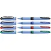Image de Schneider One Hybrid N 5 183594 Lot de 4 stylos rollers indélébiles avec épaisseur de trait 0,5 mm et pointe hybride pour needlespitze) Noir/bleu/rouge/vert