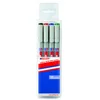 Image de Edding 152 M stylo non-permanent - noir,rouge,bleu,vert -plume ronde 1 mm-stylo pour écrire sur le verre, le plastique, les feuilles et les surfaces lisses - séchage rapide, peut être corrigé à l'eau