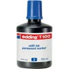 Image de Edding T 100 Recharge d'encre marqueurs permanents - bleu - 100 ml - système de compte-gouttes, pour recharger rapidement presque tous les marqueurs permanents
