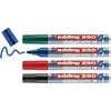 Image de edding 250 Marqueur pour tableaux blancs - multi-couleur - étui de 4 stylos - pointe ronde 1,5-3 mm - feutre effaçable - pour tableaux blanc, magnétique, mémo et chevalet de conférence - rechargeable