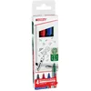 Image de edding 361 Marqueur pour tableaux blancs - multi-couleur - étui de 4 stylos - pointe ronde 1 mm - feutre effaçable - pour tableaux blanc, magnétique, mémo et chevalet de conférence - rechargeable