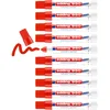 Image de edding 950 Marqueur spécial industrie - rouge - 10 stylos - pointe ronde 10 mm - marqueur pour écrire sur métal, roches, bois - surfaces rugueuses ou humides - permanent, étanche