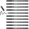 Image de edding 1300 feutre de coloriage fin pointe moyenne - noir - 10 stylos - pointe ronde 2 mm - pour dessiner et écrire - pour l'école, les mandalas, le doodling, les bullet journals