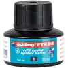 Image de edding FTK 25 recharge d'encre - noir - 25 ml - avec système capillaire, idéal pour recharger proprement et sans complication presque tous les marqueurs edding pour tableaux de conférence.
