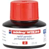 Image de Edding Encre de recharge MTK 25 - rouge - 25 ml - avec système capillaire, idéale pour une recharge propre et simple de presque tous les marqueurs permanents