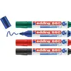 Image de Edding 660 Marqueur pour tableaux blancs - multi-couleur - étui de 4 stylos - pointe ronde 1,5-3 mm - feutre effaçable - pour tableaux blanc, magnétique, mémo et chevalet de conférence - rechargeable