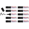Image de Mini-marqueur permanent edding,5 - Noir - 10 stylos - Pointe ronde fine 1 mm - Imperméable, sèche vite, résiste à l'effacement - Mini-marqueur pour carton, plastique, bois, métal, pierre, toile