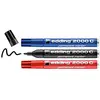 Image de edding 2000 C Marqueur permanent - noir, rouge, bleu - 3 stylos - pointe ronde 1,5-3 mm - sèche vite - résiste à l'eau et à l'essuyage - pour carton, plastique, bois, métal - marqueur universel