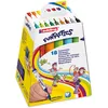 Image de edding 14 FUNTASTICS - crayons de couleur pour enfants - lot de 18 - plume ronde 3 mm - pour s'amuser à colorier sur du papier et du carton de couleur claire - lavable sur la peau et les textiles.