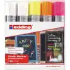 Image de Edding 4090 4-4090-5999 Marqueur craie blanc, blanc, jaune fluorescent, orange fluorescent, rose fluorescent 4 mm, 15 mm