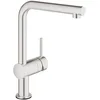 Image de GROHE Minta Touch Mitigeur Cuisine Electronique, Déclenchement Tactile, Douchette Extractible, Bec Haut, Installation et nettoyage facile, Supersteel, 31360DC1 (Import Allemagne)