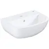 Image de GROHE Lave-mains suspendu et autoportant Bau ceramic, largeur 45 cm, profondeur 35 cm, avec trop-plein, porcelaine vitrifiée, blanc alpin, 39424000 (Import Allemagne)