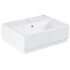 Image de GROHE lave-mains Cube ceramic, largeur 45 cm, profondeur 35 cm, avec trop-plein, porcelaine vitrifiée, traitement anti-bacterien, blanc alpin, 3948300H (Import Allemagne)